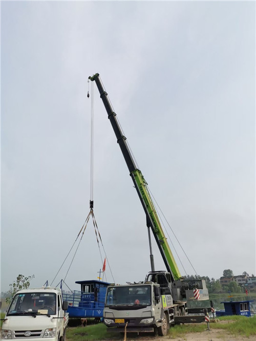 永福县桥梁建设吊装案例